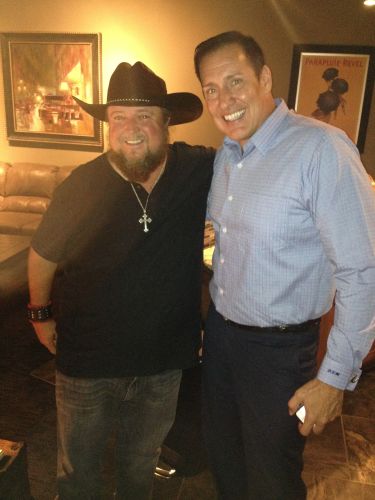 David Wade and Colt Ford in the studio